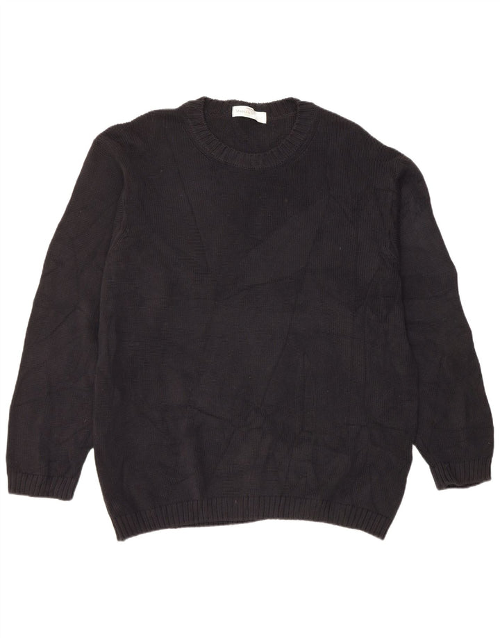 Marks & Spencer Herre sweater med rund hals, stor sort bomuld