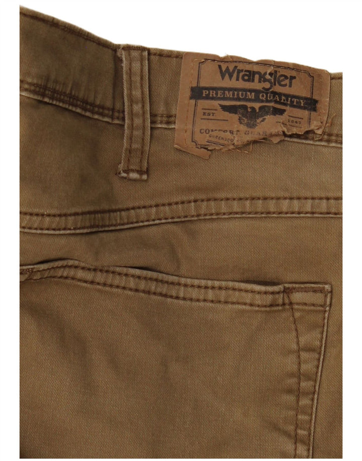 WRANGLER Mens Straight Casual Trousers W40 L30 Khaki