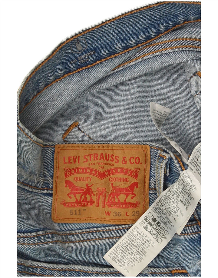 Levi's Herre 511 Slim Jeans W36 L29 Blå Bomuld