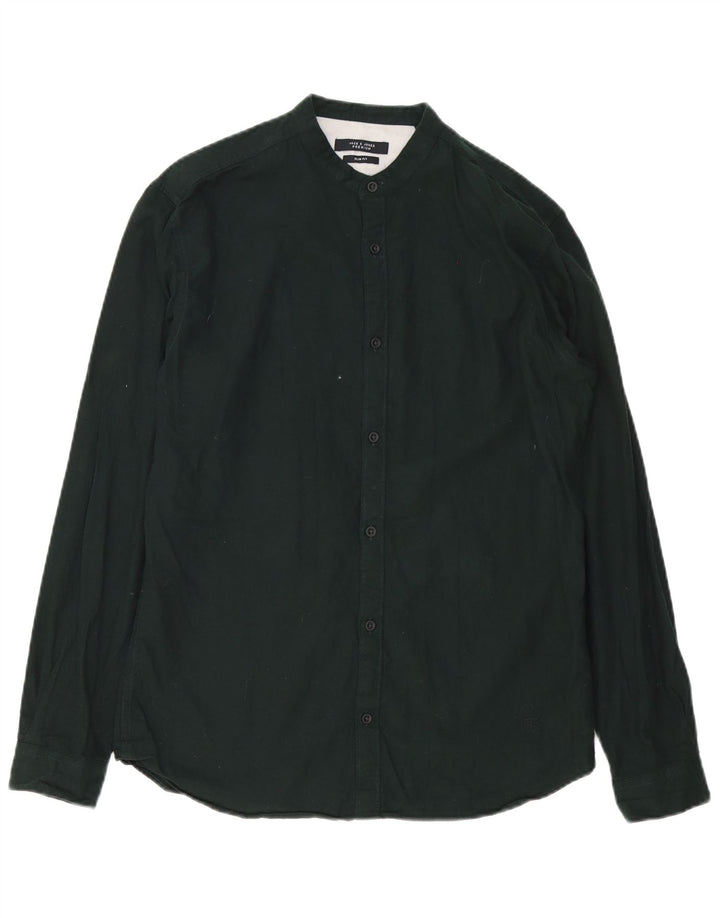 Jack & Jones Herre Slim Fit Skjorte Størrelse 40 Medium Sort Bomuld