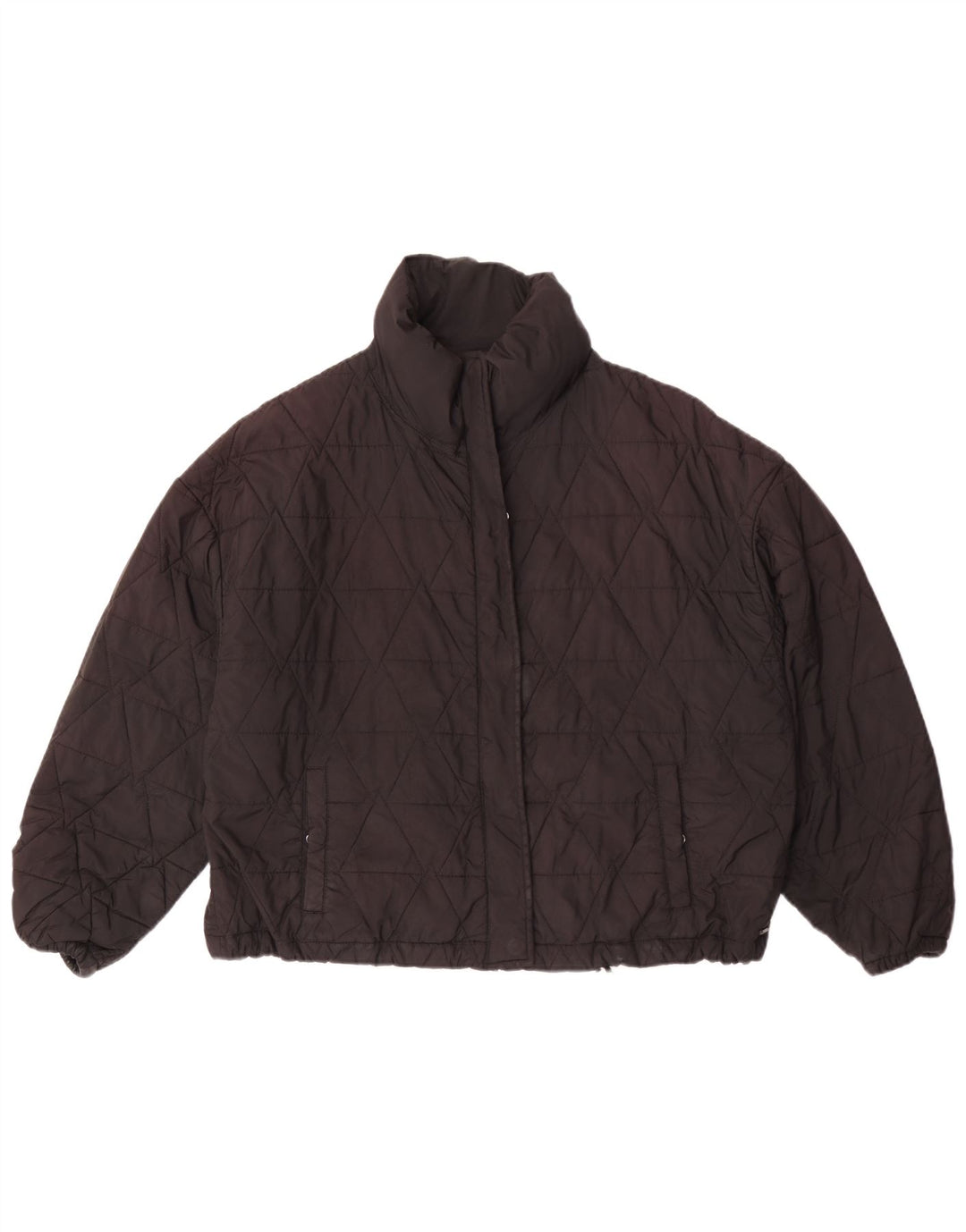 Scotch & Soda Dame Oversized Quiltet Jakke UK 10 Lille Sort Polyester