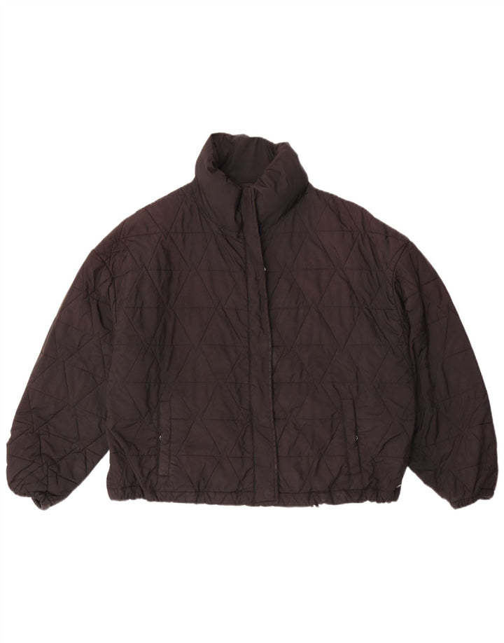 Scotch & Soda Dame Oversized Quiltet Jakke UK 10 Lille Sort Polyester