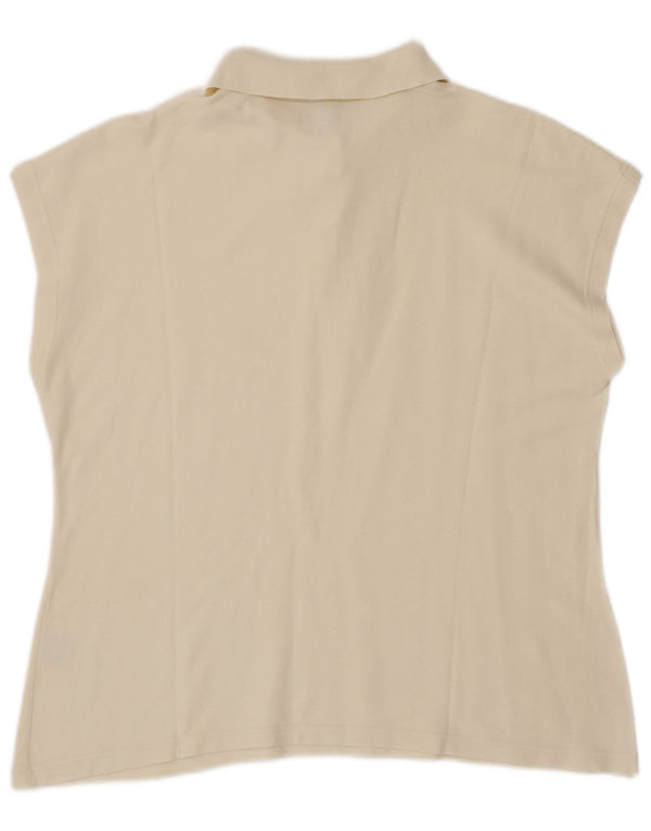 FILA ærmeløs poloshirt til kvinder IT 54 2XL Off White Bomuld