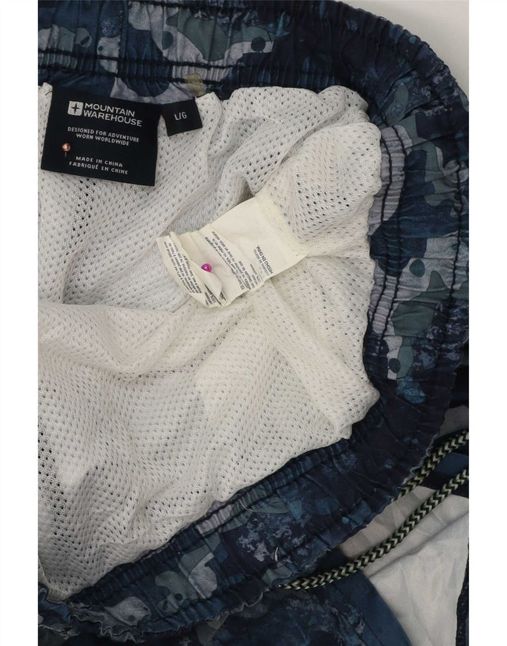 Mountain Warehouse Herre badeshorts Store Blå Camouflage Polyester