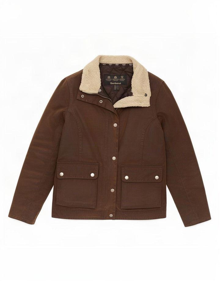 Barbour Womens vokset bomuldsjakke UK 8 Small Brown