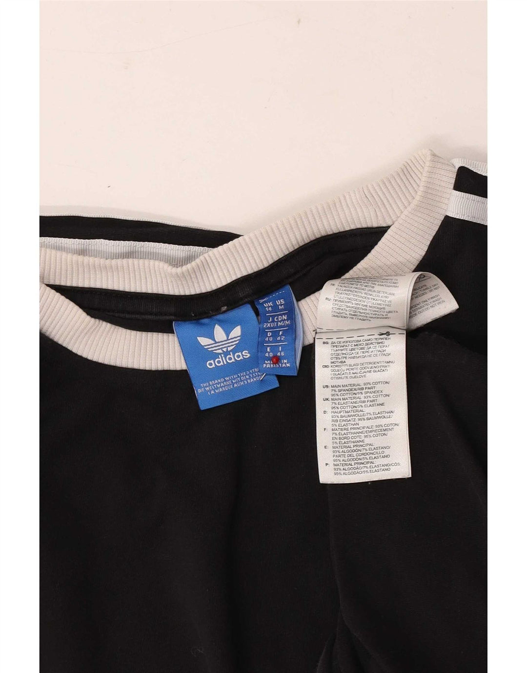 Adidas Dame Top Langærmet UK 14 Medium Sort Bomuld