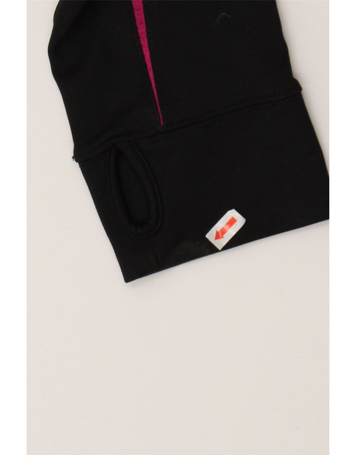 FILA Womens Tracksuit Top Jacket UK 16 Large Black Colourblock Polyester Vintage Fila and Second-Hand Fila from Messina Hembry 