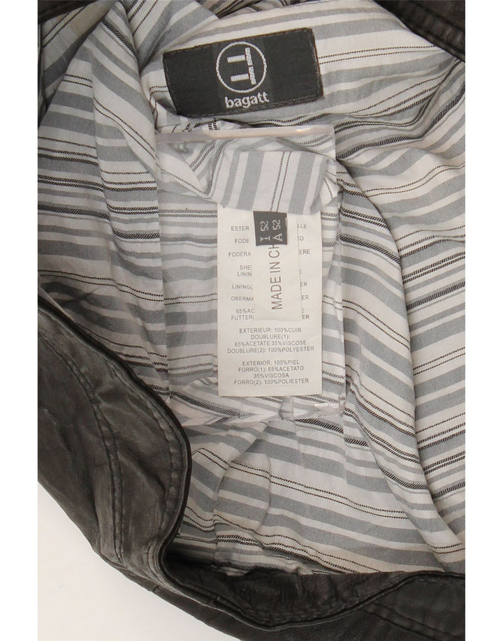 Vintage Bomber læderjakke til mænd IT 52 XL sort læder