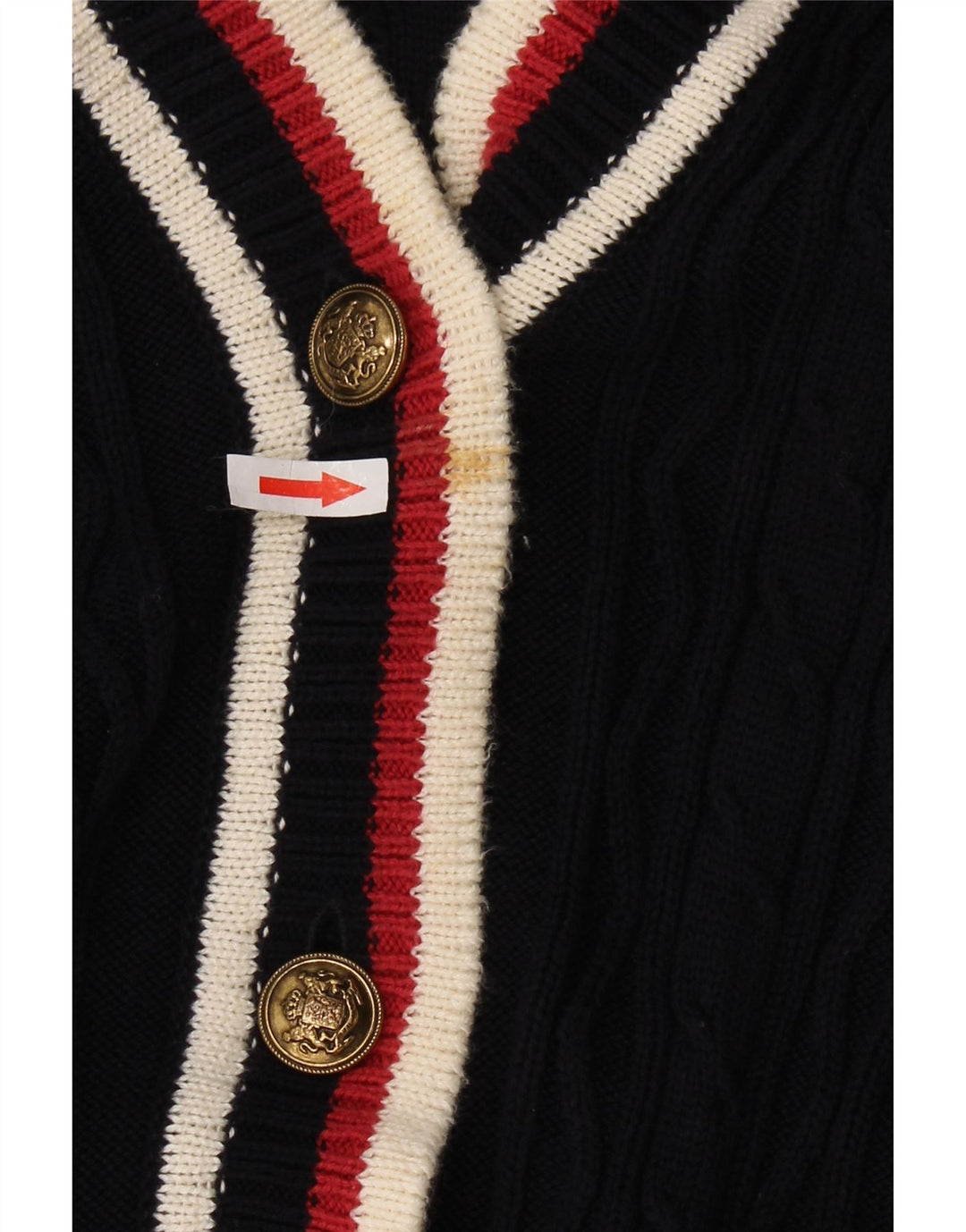 JAEGER Oversized cardigantrøje til kvinder UK 10 Small Navy Blue Colourblock