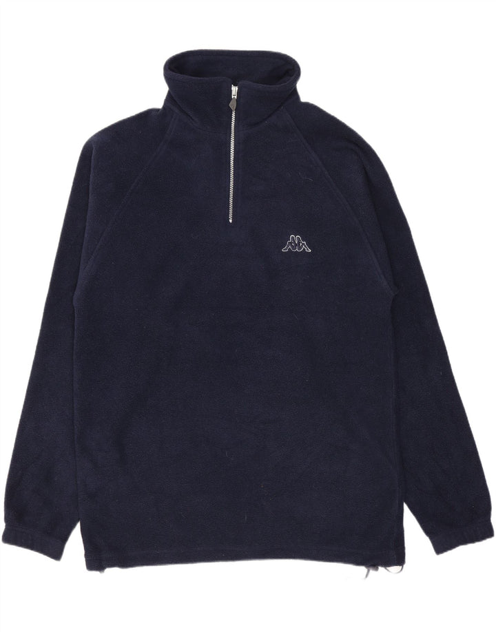 Kappa herre lynlås hals fleece trøje lille marineblå