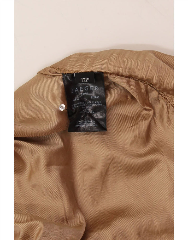JAEGER Womens Pencil Skirt UK 14 Large W34  Brown Virgin Wool Vintage Jaeger and Second-Hand Jaeger from Messina Hembry 