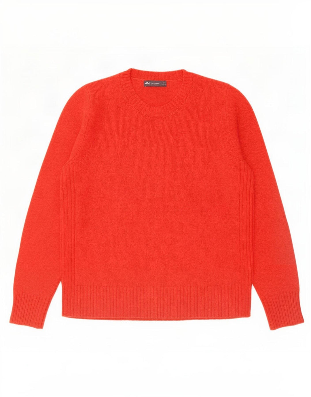 Marks & Spencer Dame sweater med rund hals DK 14 Stor rød uld