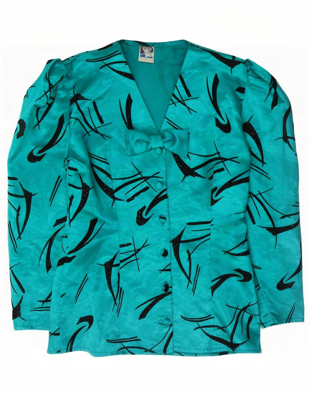 Yessica Womens Abstrakt mønster Skjortebluse UK 12 Medium Green Polyester