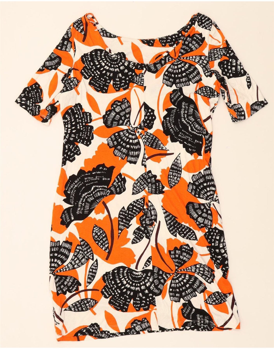 MARKS & SPENCER Womens Sheath Dress UK 12 Medium Multicoloured Floral Vintage Marks & Spencer and Second-Hand Marks & Spencer from Messina Hembry 