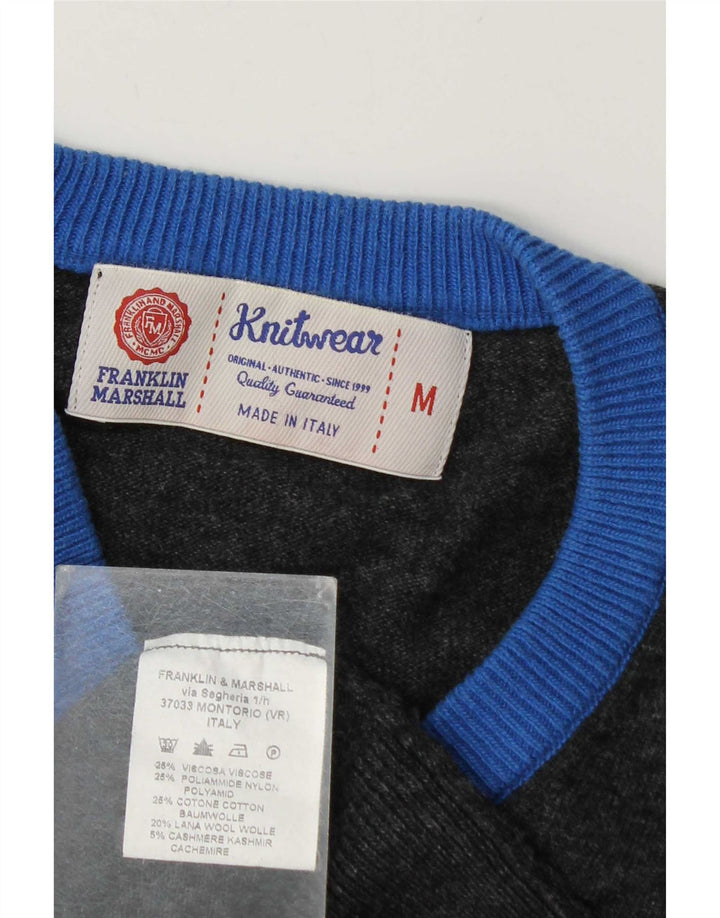 Franklin Marshall Herre V-hals sweater Medium Grå Viscose