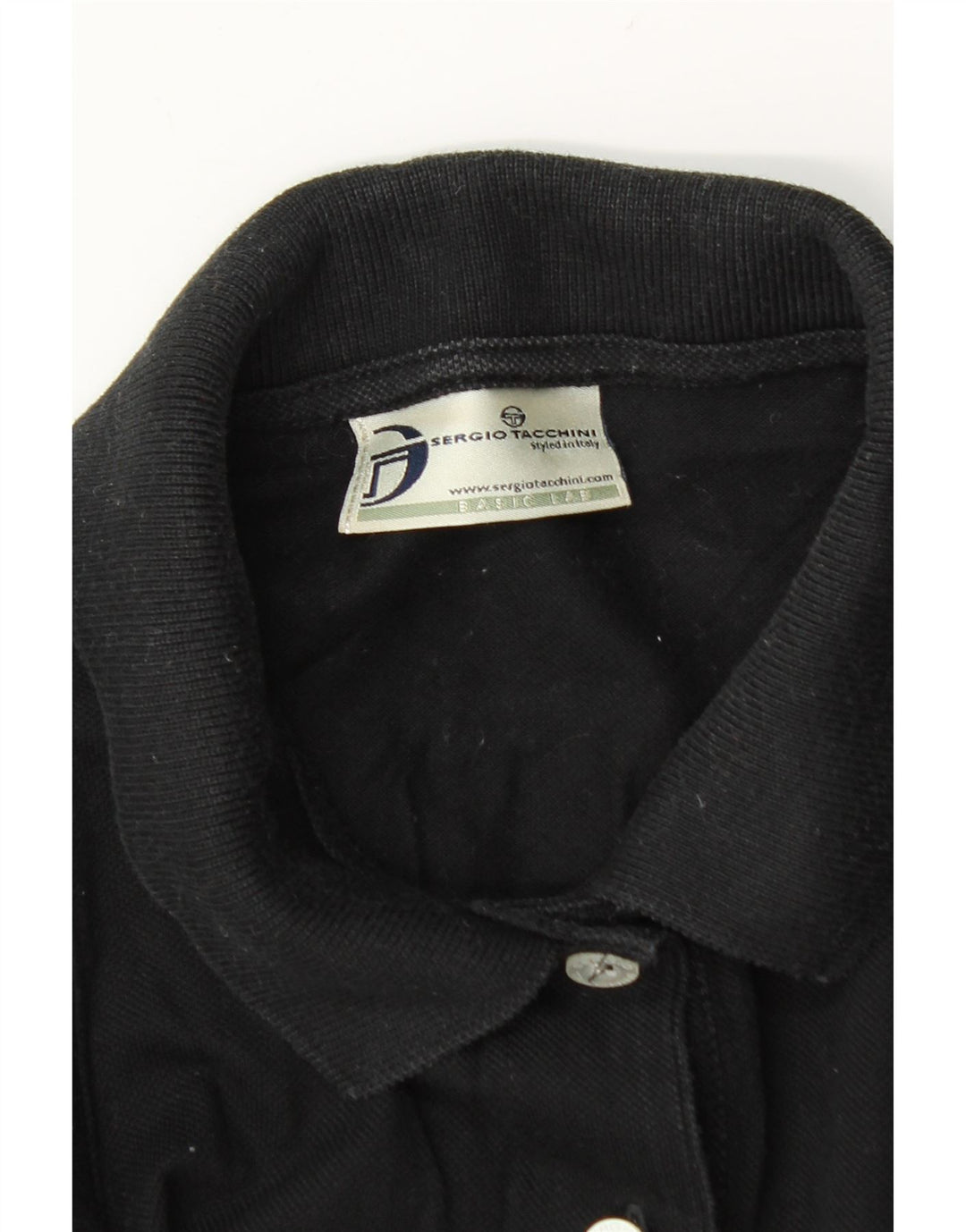 Sergio Tacchini Dame ærmeløs poloshirt UK 12 Medium Sort