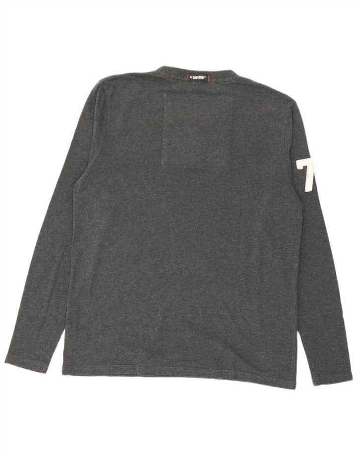 Superdry Herre grafisk top langærmet 2XL grå bomuld