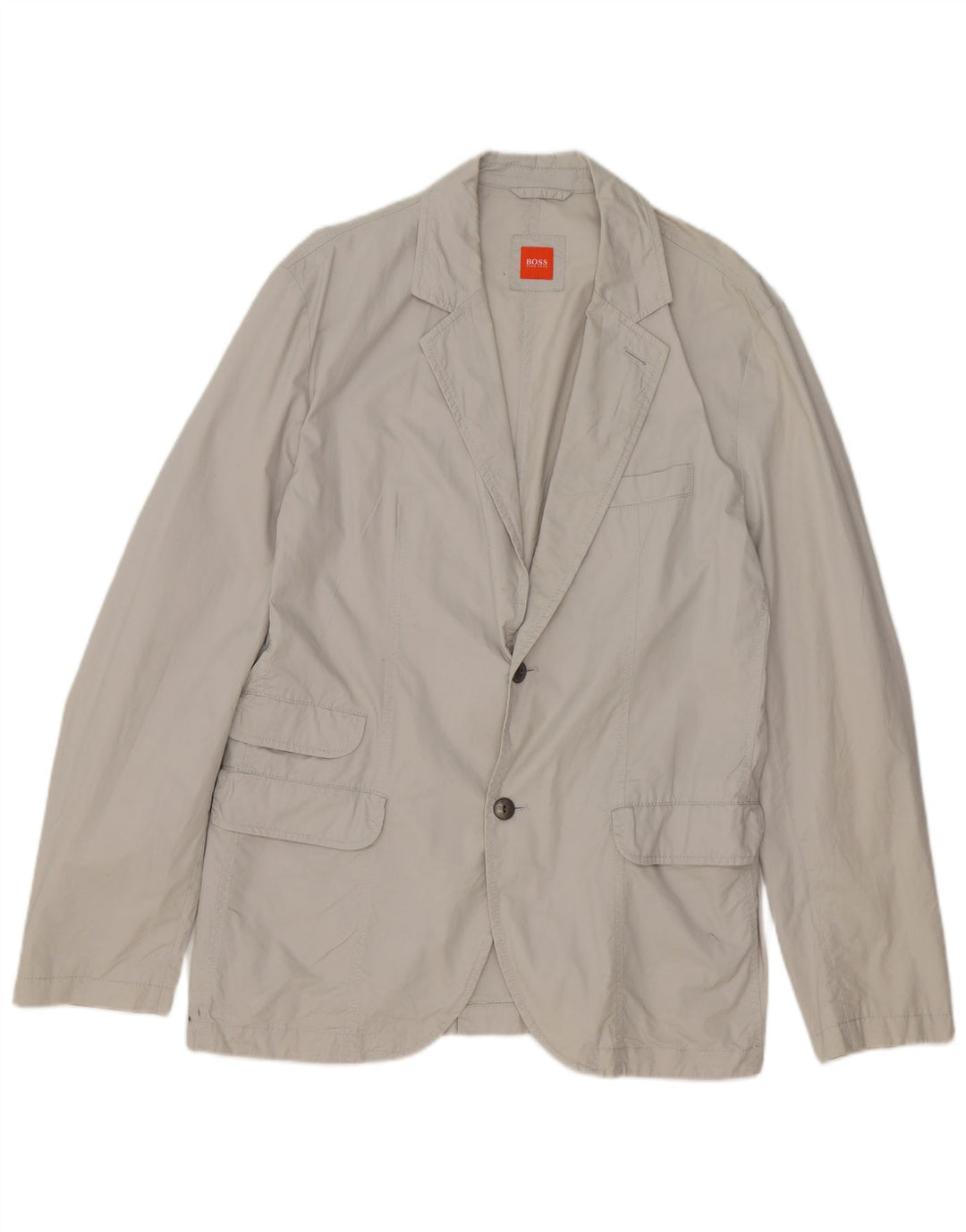Hugo Boss Herre 2-knaps blazerjakke UK 52 XL Grå Bomuld