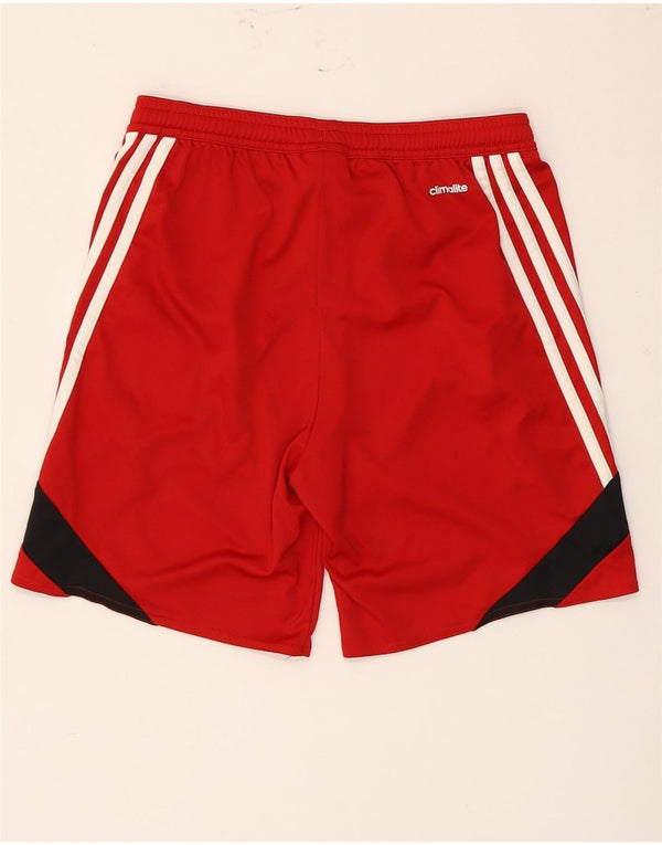 Adidas Boys Climalite Sportshorts 11-12 år Stor rød farveblok