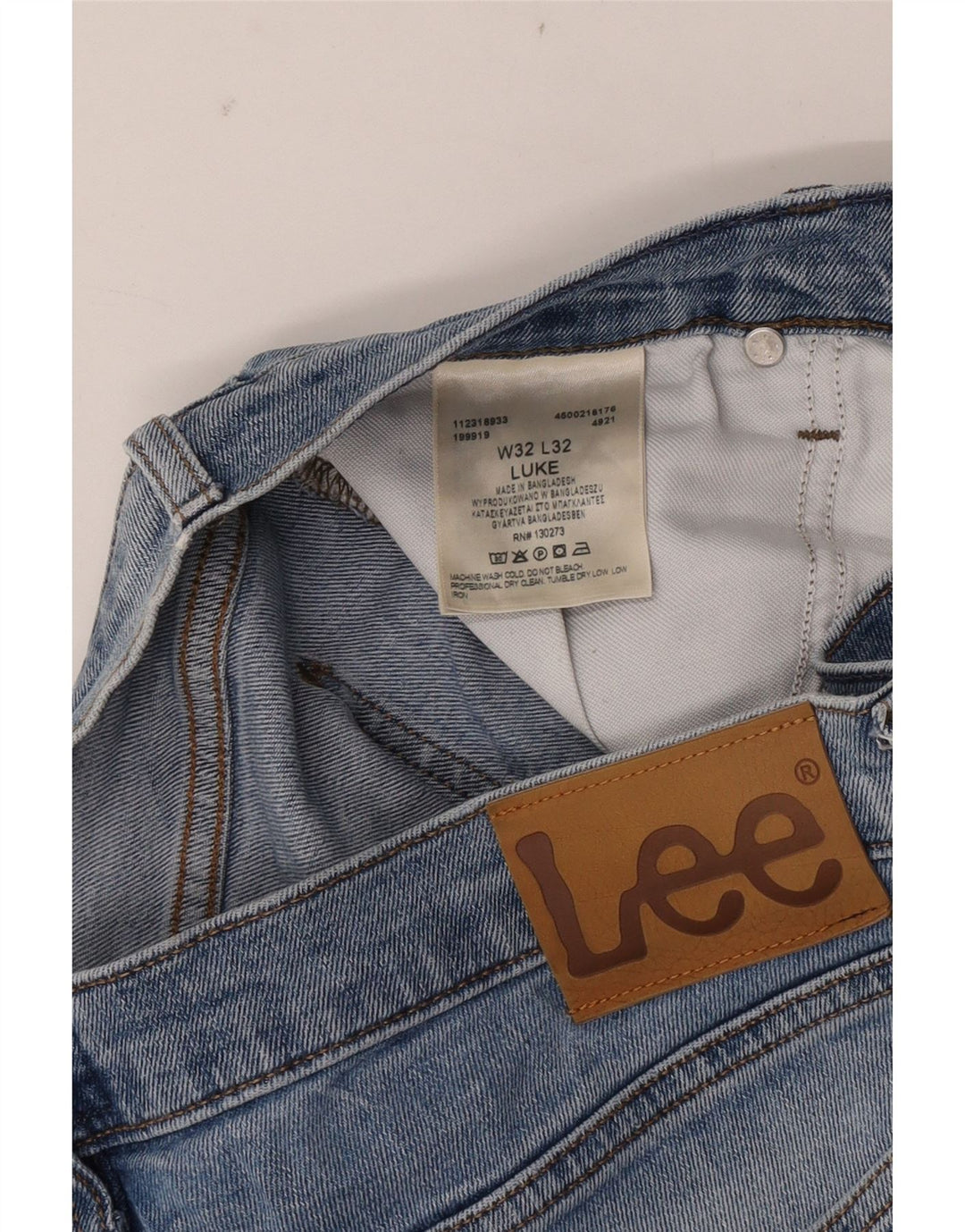 Lee Herre Luke Slim Jeans W32 L32 Blå Bomuld