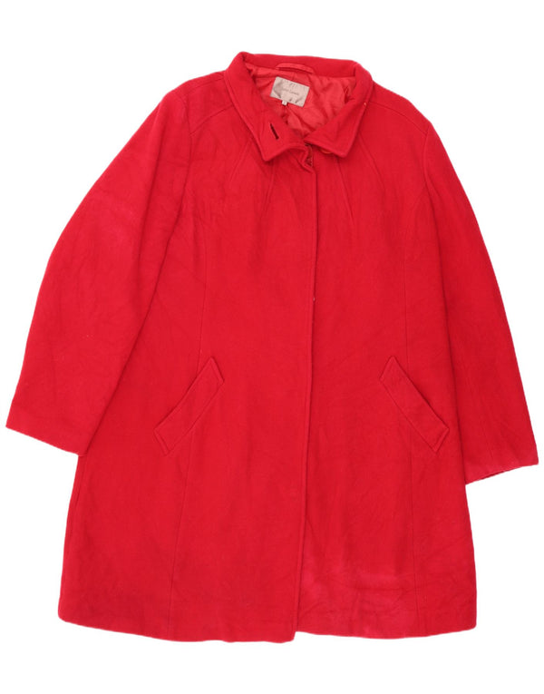 John Lewis Dame Overfrakke UK 18 XL Rød Uld
