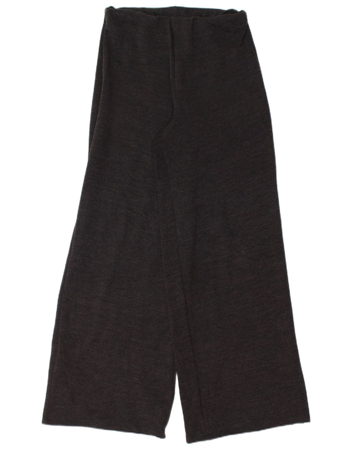 Zara kvinders brede ben Casual bukser Small W26 L30 sort polyester