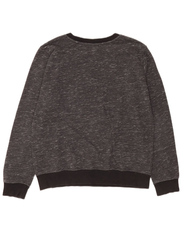 Adidas Graphic Sweatshirt Jumper UK 14 Medium Grey Flecked Bomuld