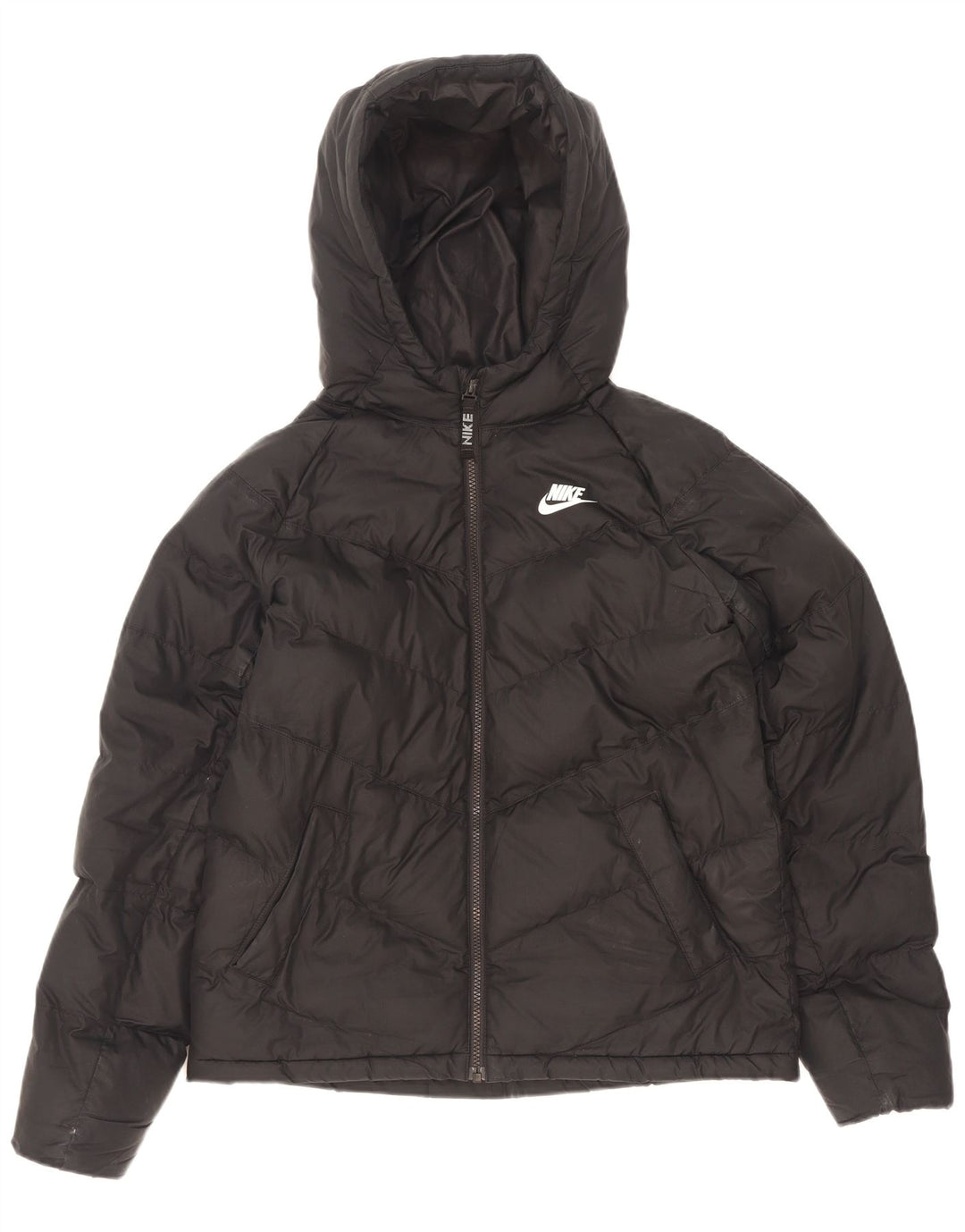 Nike drenge hættepolstret jakke 13-14 år XL sort polyester