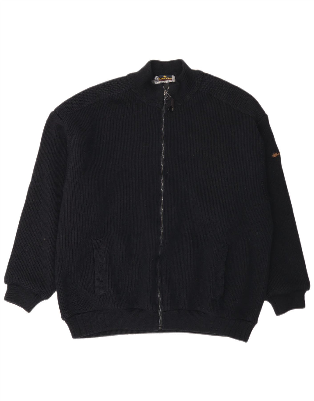 Il Granchio Herre Cardigan Sweater Large Navy Blue Wool