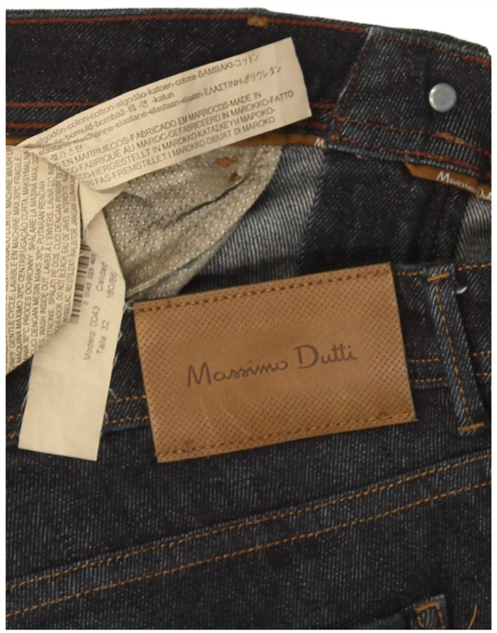 Massimo Dutti Herre Slim Jeans EU 42 Large W32 L32 Marineblå Bomuld