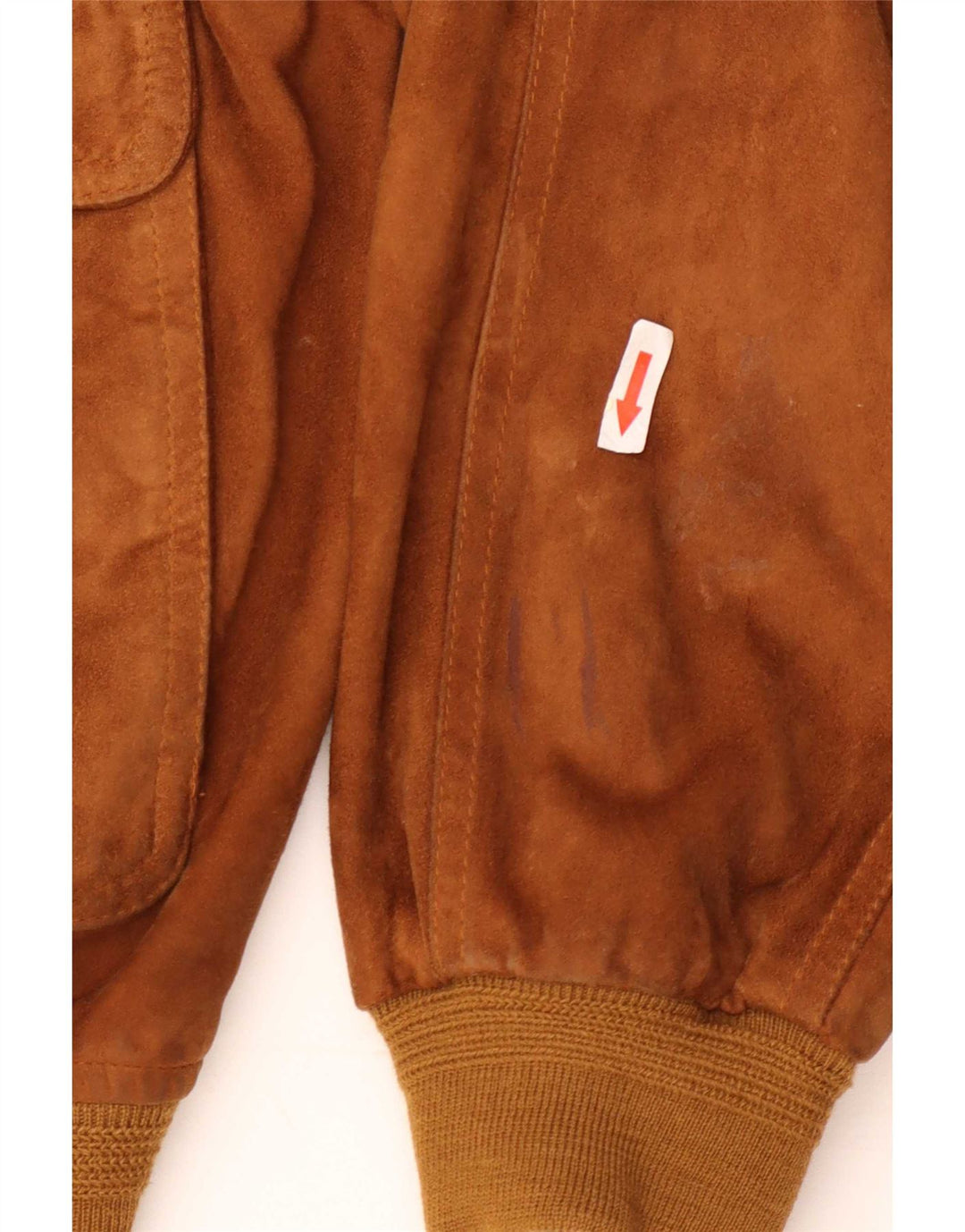 Vintage herre ruskind bomberjakke IT 48 Medium Beige