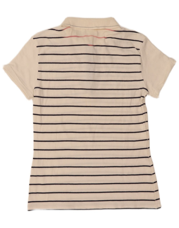 Champion Girls Heritage Fit Polo Shirt 13-14 år XL Hvidstribet