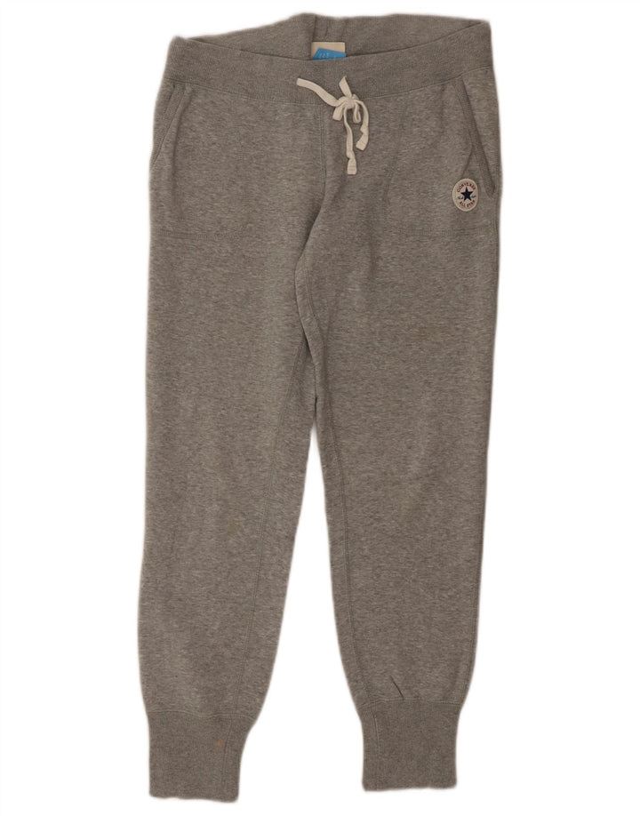 CONVERSE Womens Tracksuit Trousers Joggers UK 10 Small Grey Cotton