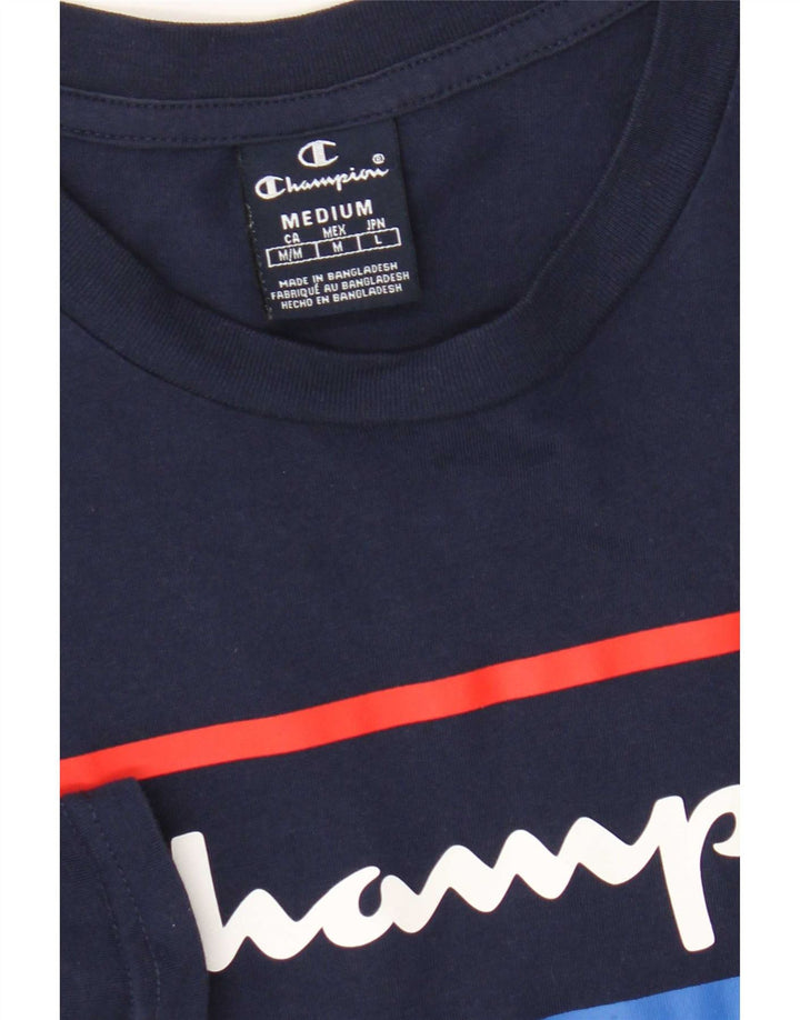 Champion Herre grafisk T-shirt Top Medium Navy Blue