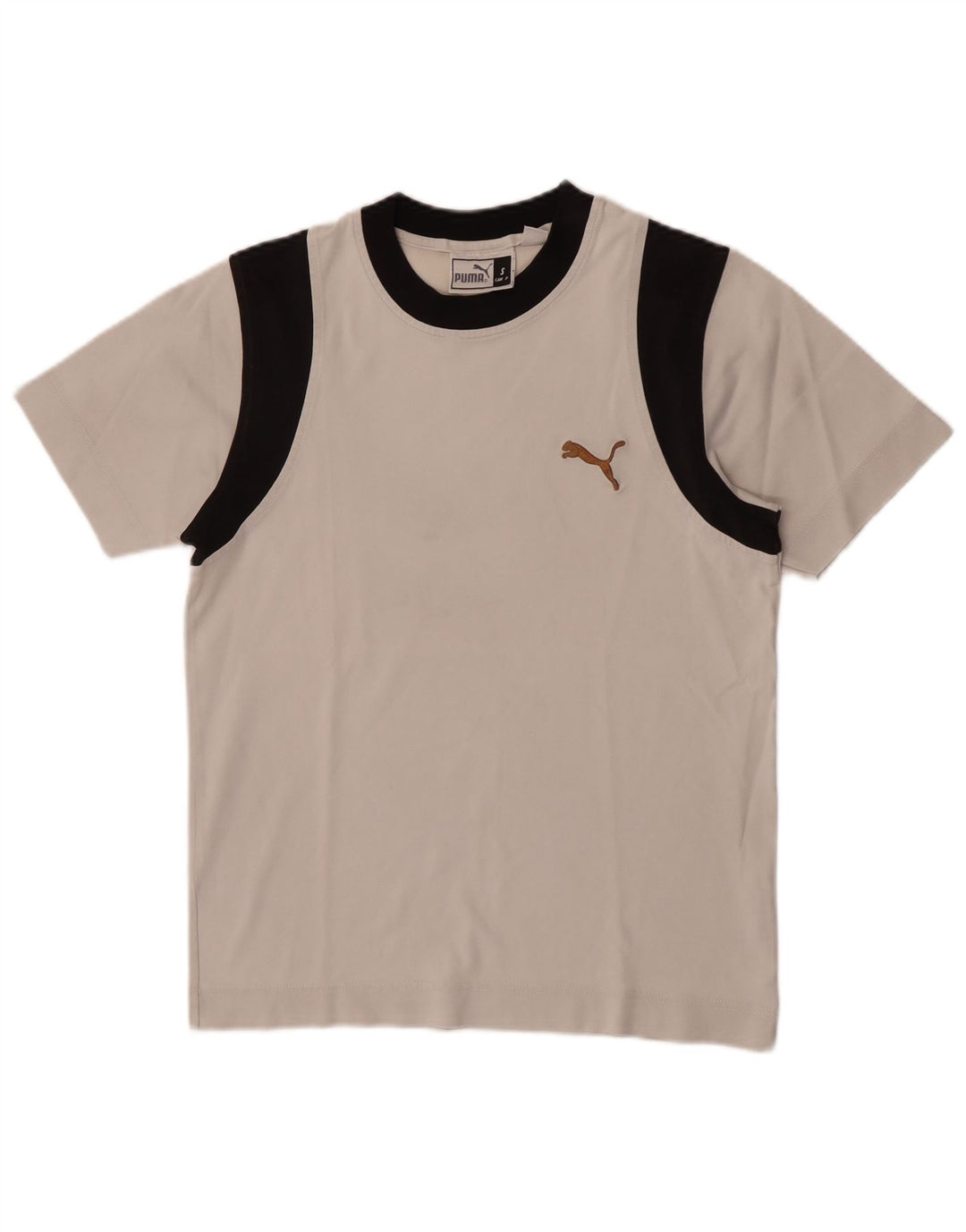 Puma Herre T-Shirt Top Lille hvid Colourblock