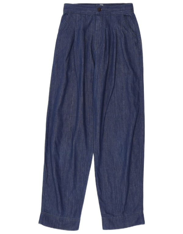 Topshop Dame Højtalje Loose Fit Casual Bukser UK 8 Small W26 L31 Blue