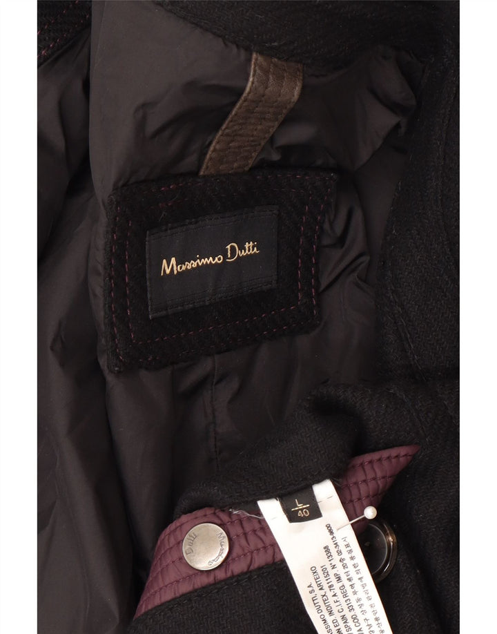 Massimo Dutti Herre Ærtefrakke UK 40 Stor Sort Nylon