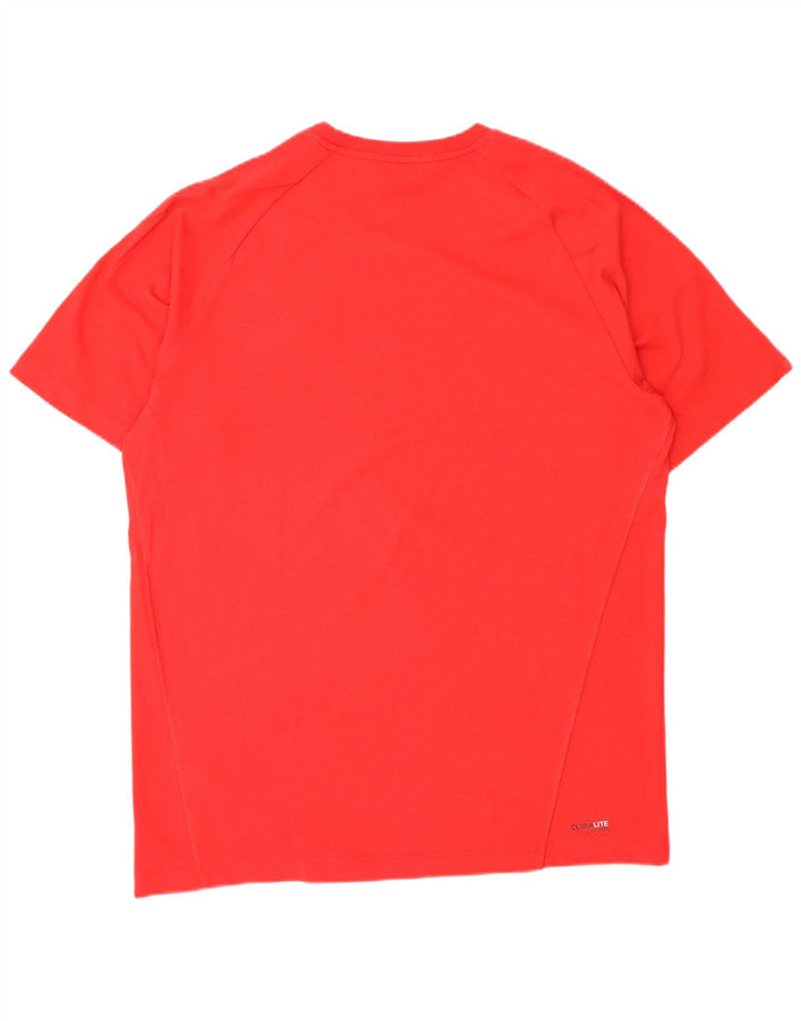 Adidas Herre Clima 365 T-Shirt Top Medium Rød Bomuld