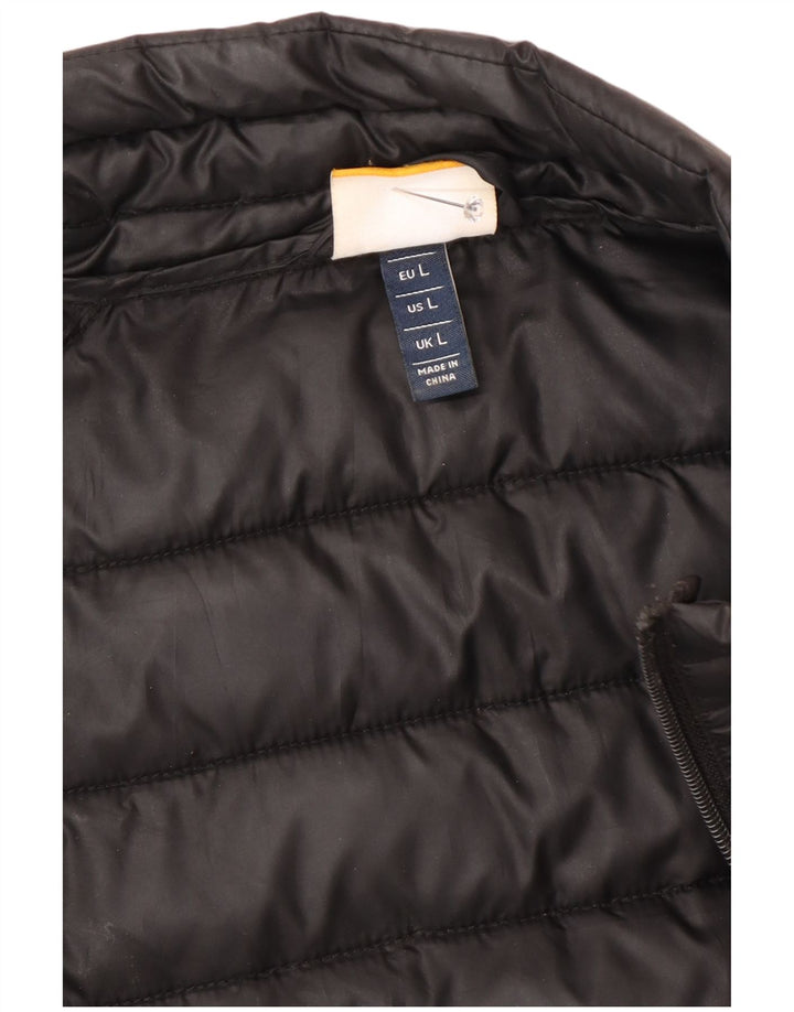 Ellesse Herre grafisk polstret jakke UK 40 Stor sort polyester