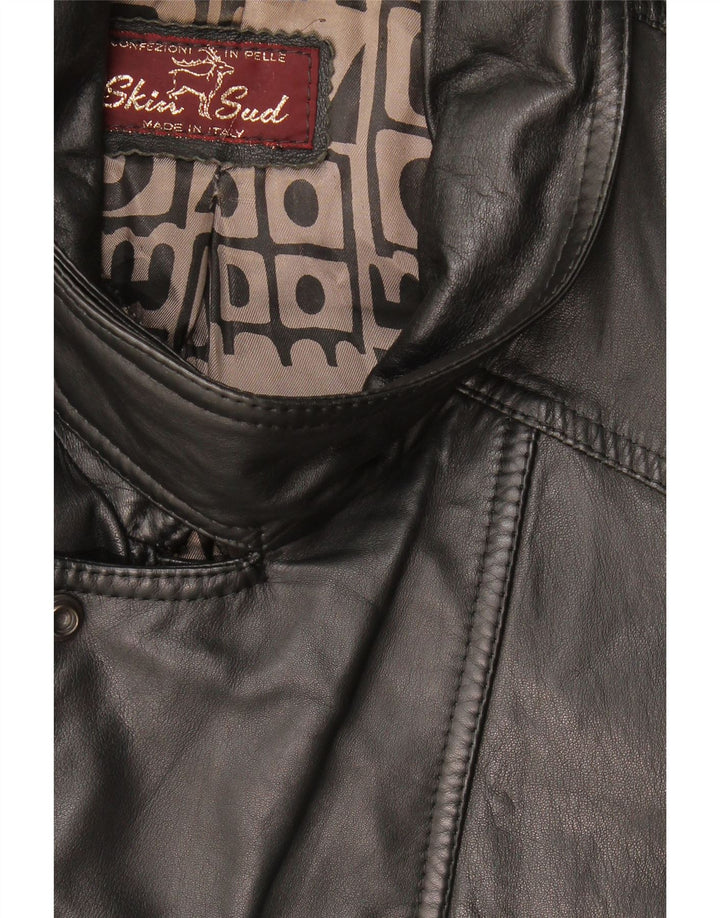 Vintage herre læderjakke UK 42 XL sort læder
