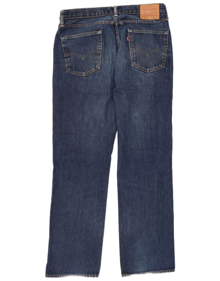 Levi's Herre 514 Straight Jeans W34 L32 Marineblå Bomuld