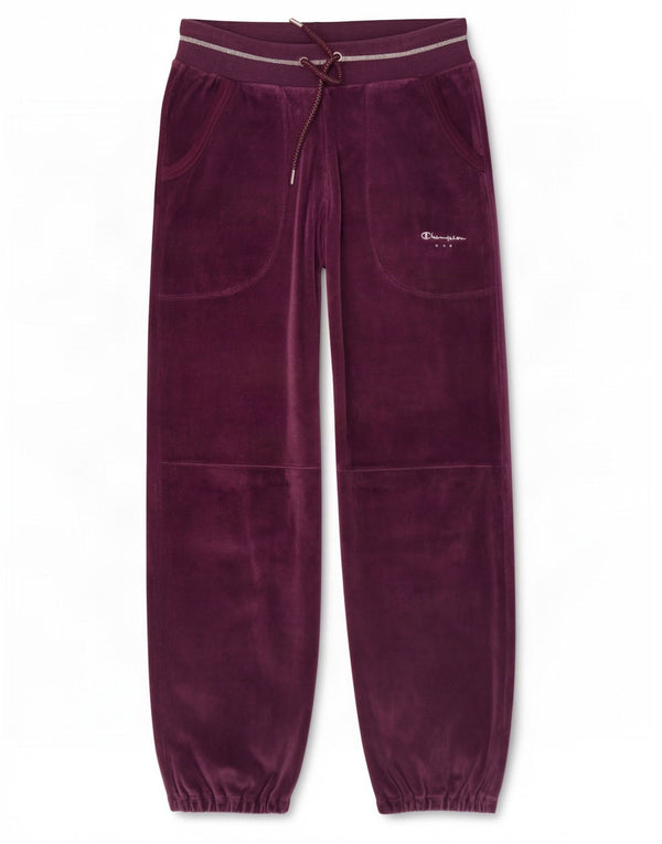 Champion Girls Velvet Tracksuit Bukser Joggers 9-10 år Medium Lilla