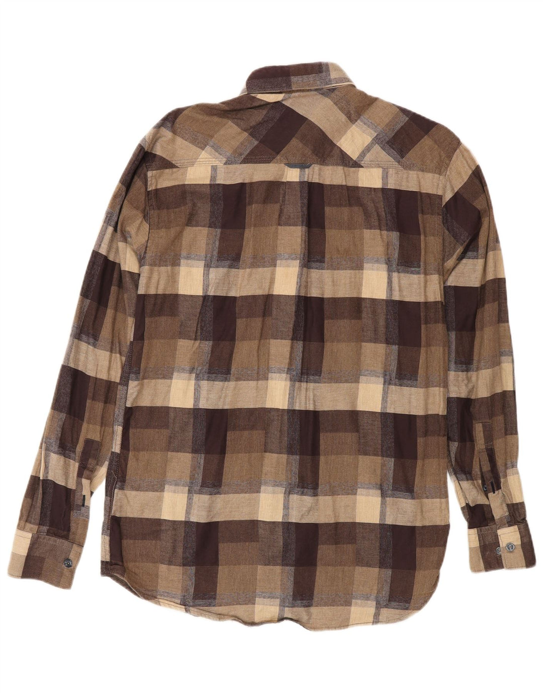 Gant Herre Regular Fit Flanellskjorte Stor brun ternet bomuld