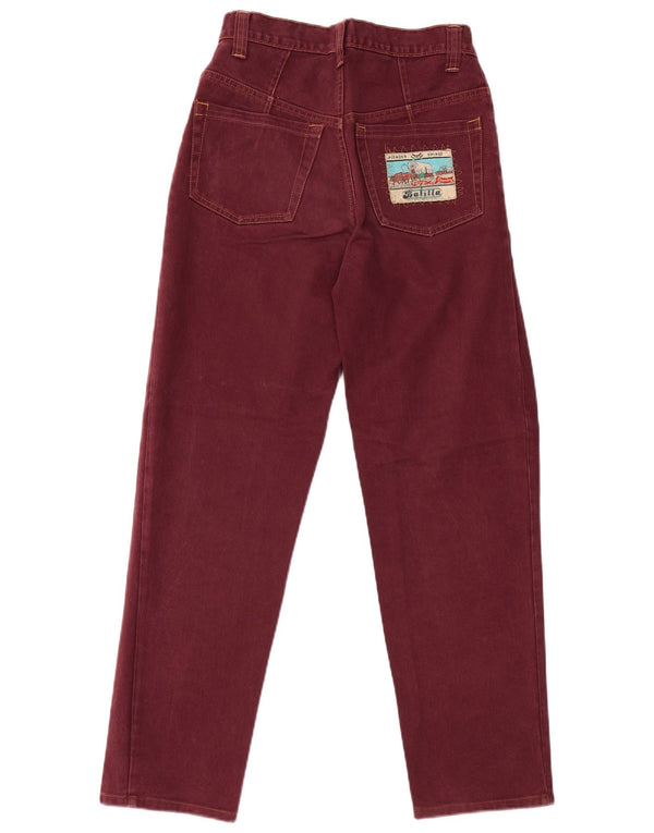 JINGLERS piger tilspidsede jeans 13-14 år W26 L29 Bourgogne bomuld