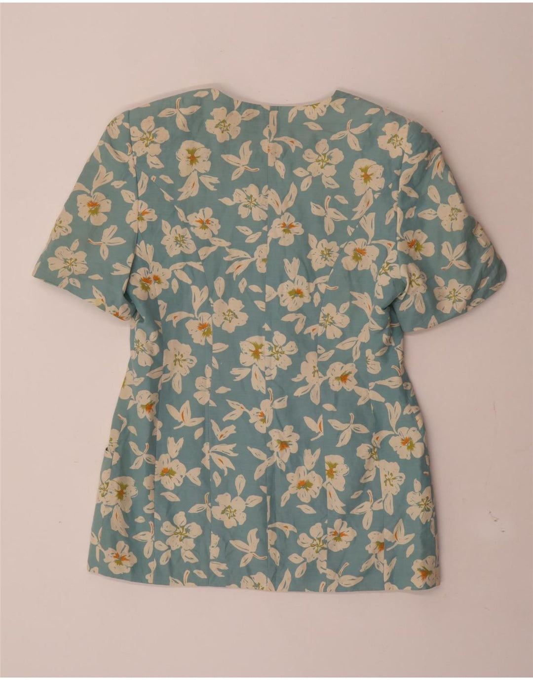 Franco Callegari Dame 4-knaps blazerjakke UK 12 Medium Blue Floral