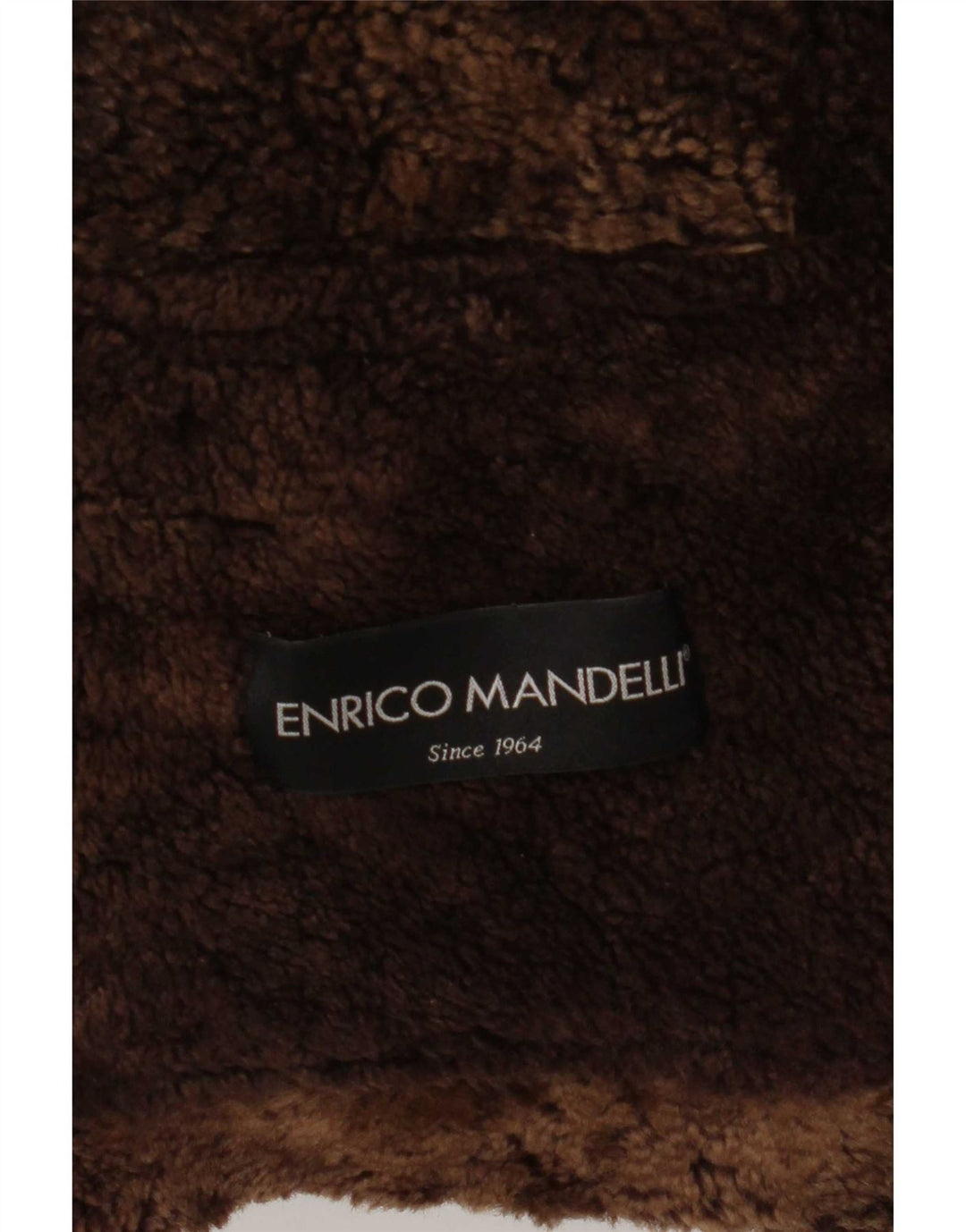 Enrico Mandelli Dame Shearling Jacket IT 46 Stor brun farveblok