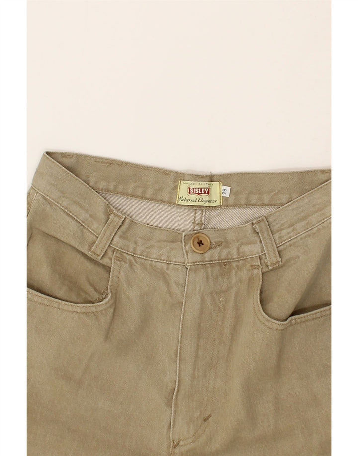 SISLEY Womens Relaxed Elegance Slim Jeans W28 L28 Beige Cotton Vintage Sisley and Second-Hand Sisley from Messina Hembry 