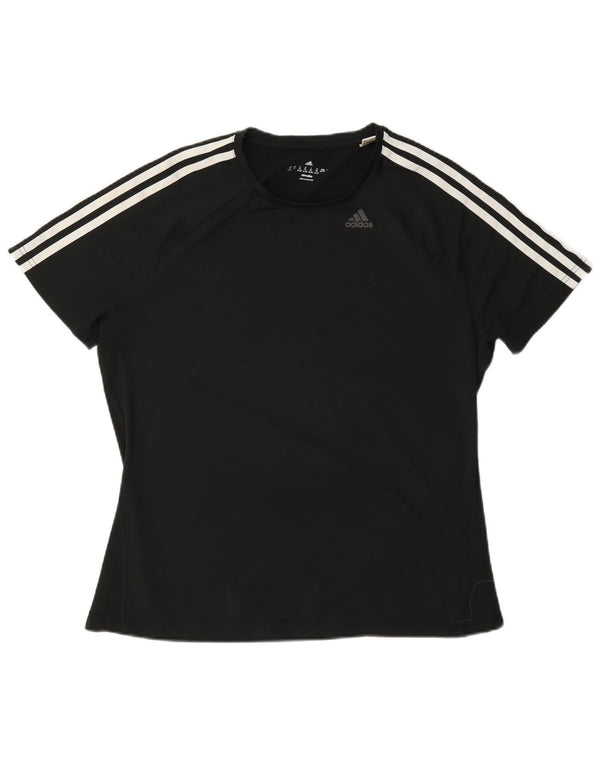 Adidas Dame Climalite T-Shirt Top UK 20/22 XL Sort Polyester