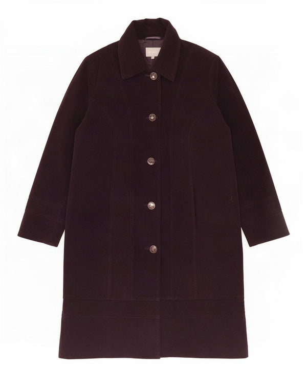 Marks & Spencer Womens Per Una Corduroy Coat UK 20 2XL Lilla Bomuld