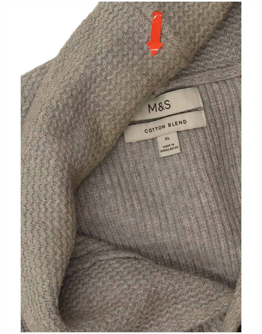 Marks & Spencer Herre Cardigan Sweater XL Grå Bomuld